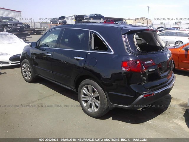 2HNYD2H6XCH543880 - 2012 ACURA MDX ADVANCE BLACK photo 3