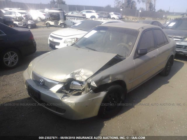 JM1BJ226310412272 - 2001 MAZDA PROTEGE LX/ES ოქროსფერი ფოტო 2