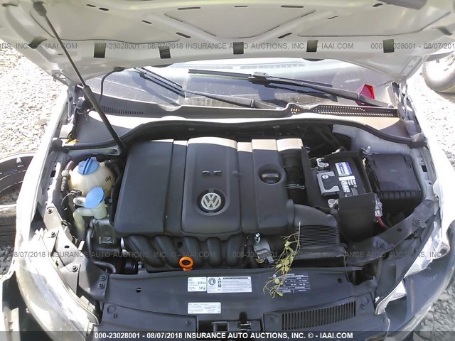 WVWAB7AJ0BW210337 - 2011 VOLKSWAGEN GOLF SILVER photo 10