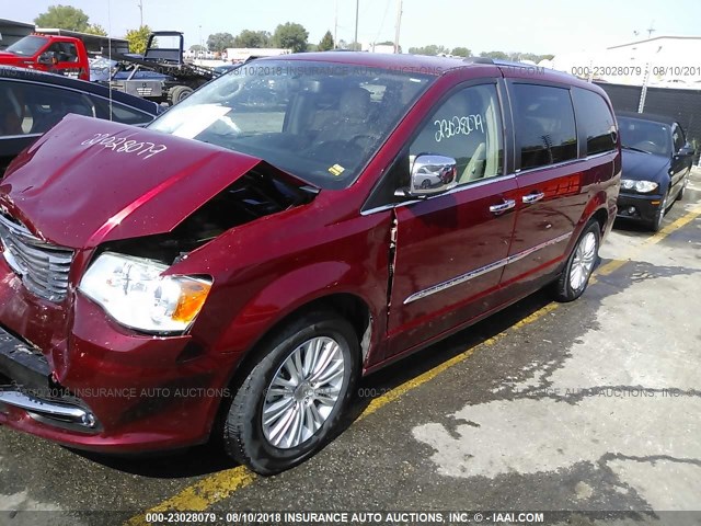 2C4RC1GG1DR767326 - 2013 CHRYSLER TOWN & COUNTRY LIMITED BURGUNDY photo 2