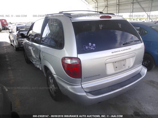 2D4GP44L97R287590 - 2007 DODGE GRAND CARAVAN SXT SILVER photo 3