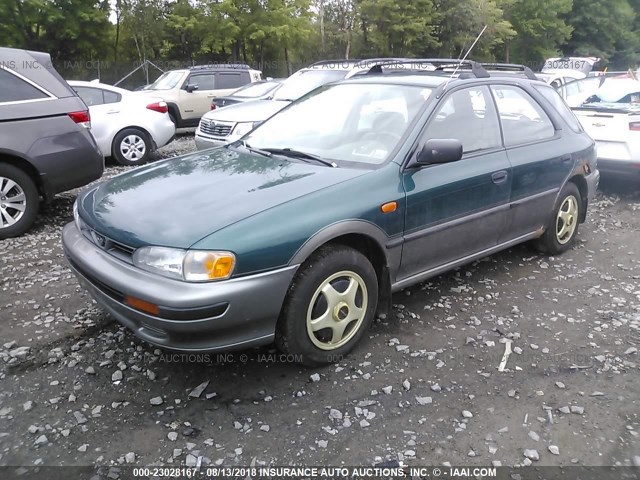 JF1GF4852TH813727 - 1996 SUBARU IMPREZA OUTBACK GREEN photo 2