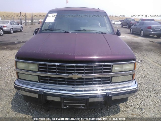 1GNEK18K1PJ302923 - 1993 CHEVROLET BLAZER K1500 MAROON photo 6