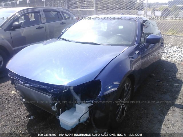 JF1ZNAA19F8712867 - 2015 TOYOTA SCION FR-S BLUE photo 2