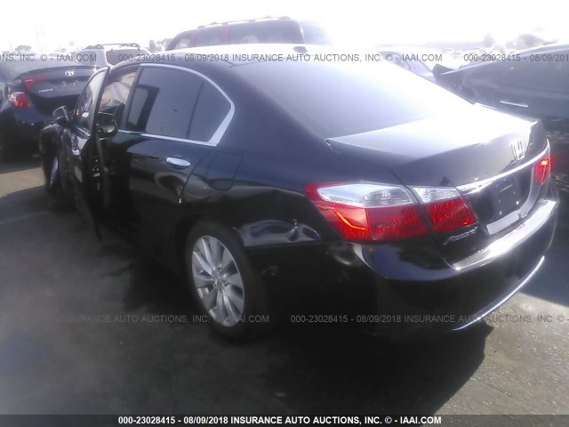 1HGCR2F82DA112991 - 2013 HONDA ACCORD EXL BLACK photo 3