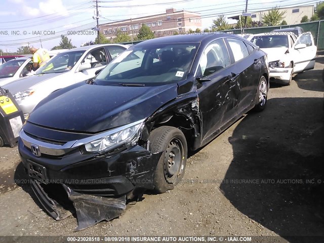 2HGFC2F53HH529466 - 2017 HONDA CIVIC LX BLACK photo 2