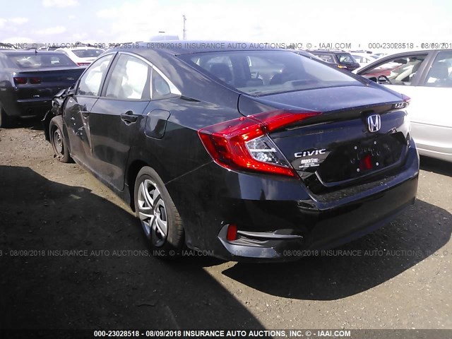 2HGFC2F53HH529466 - 2017 HONDA CIVIC LX BLACK photo 3