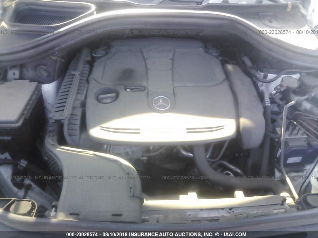 4JGDA5HB5FA492525 - 2015 MERCEDES-BENZ ML 350 4MATIC WHITE photo 10