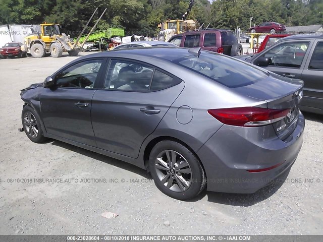 5NPD84LF8JH303629 - 2018 HYUNDAI ELANTRA SEL/VALUE/LIMITED GRAY photo 3