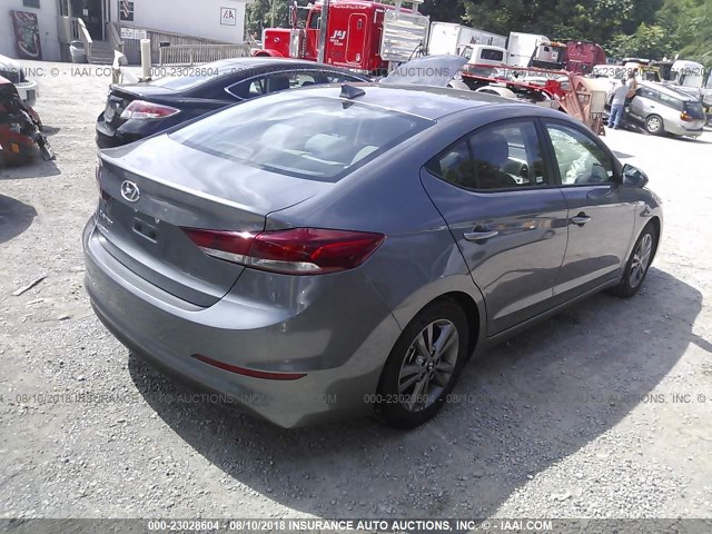 5NPD84LF8JH303629 - 2018 HYUNDAI ELANTRA SEL/VALUE/LIMITED GRAY photo 4