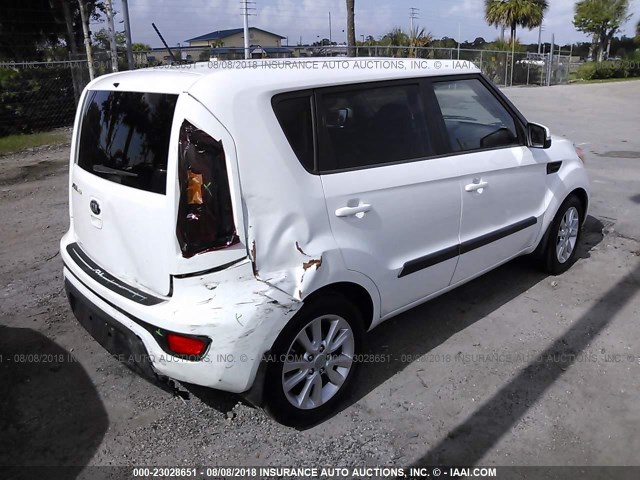 KNDJT2A6XD7532489 - 2013 KIA SOUL +/!/SPORT WHITE photo 4