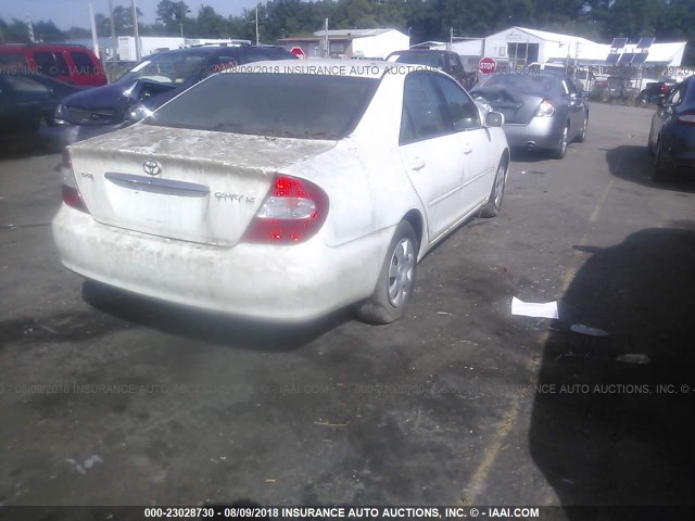 4T1BE32K63U216356 - 2003 TOYOTA CAMRY LE/XLE/SE Ақ фото 4