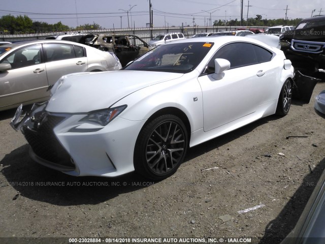 JTHHE5BC0F5007307 - 2015 LEXUS RC 350 WHITE photo 2