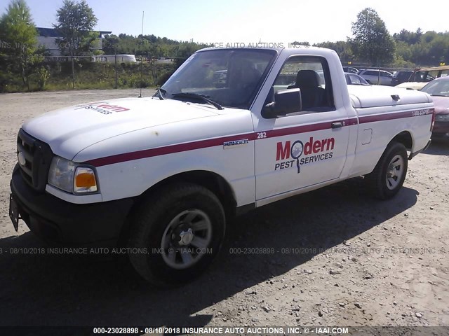 1FTYR10D57PA91527 - 2007 FORD RANGER WHITE photo 2