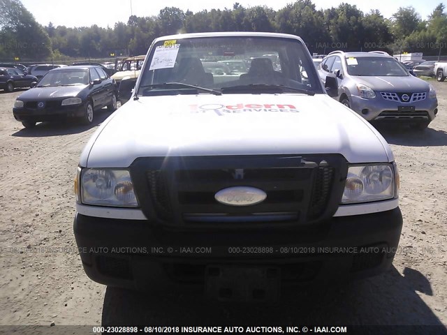 1FTYR10D57PA91527 - 2007 FORD RANGER WHITE photo 6