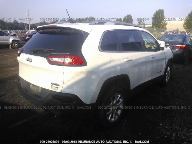 1C4PJLCS3EW116808 - 2014 JEEP CHEROKEE LATITUDE WHITE photo 4