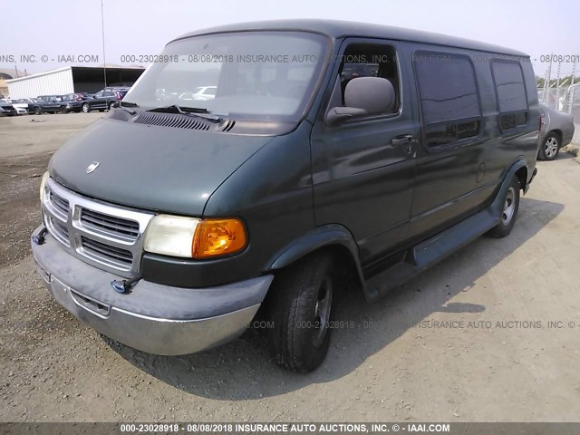 2B6HB11Y0XK584937 - 1999 DODGE RAM VAN B1500 GREEN photo 2