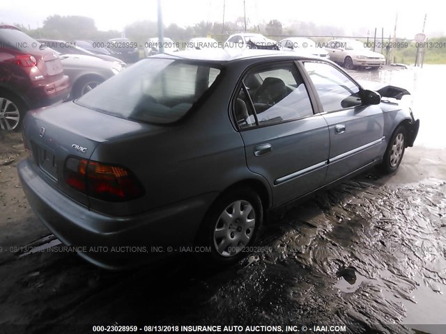 2HGEJ6613YH554468 - 2000 HONDA CIVIC SE BLUE photo 4