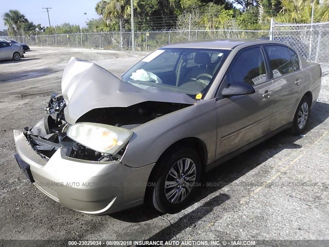 1G1ZS58F67F313870 - 2007 CHEVROLET MALIBU LS GOLD photo 2
