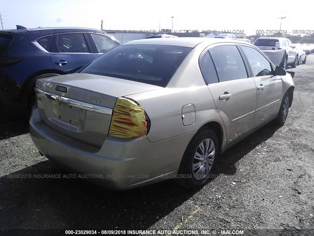 1G1ZS58F67F313870 - 2007 CHEVROLET MALIBU LS GOLD photo 4