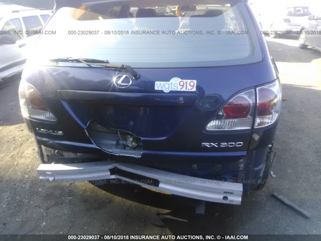 JTJHF10U630306812 - 2003 LEXUS RX 300 BLUE photo 6