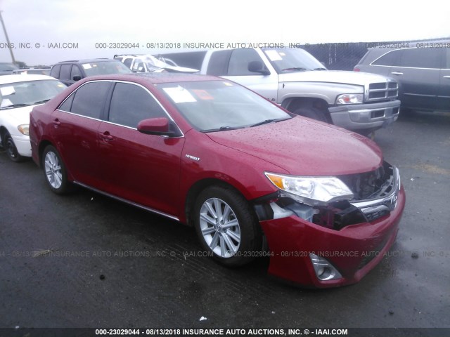 4T1BD1FK1CU051849 - 2012 TOYOTA CAMRY HYBRID/LE/XLE 红色 照片 1