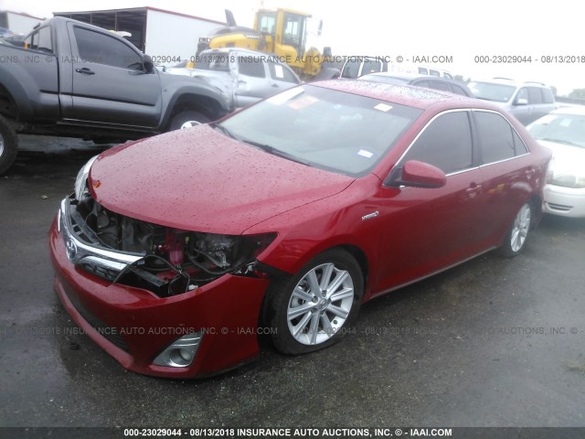 4T1BD1FK1CU051849 - 2012 TOYOTA CAMRY HYBRID/LE/XLE 红色 照片 2