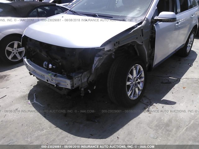 2FMDK3KC0DBB75871 - 2013 FORD EDGE LIMITED SILVER photo 6