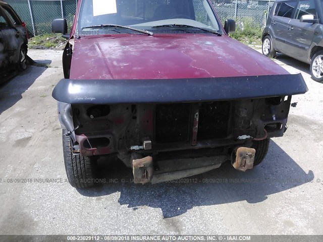 1FTCR14A0VTA58546 - 1997 FORD RANGER SUPER CAB MAROON photo 6