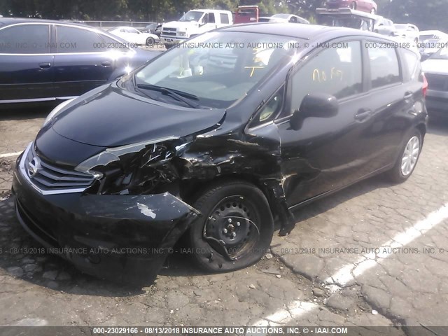 3N1CE2CPXEL361607 - 2014 NISSAN VERSA NOTE S/S PLUS/SV/SL BLACK photo 2