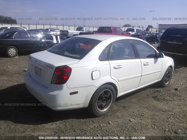 KL5JD56ZX7K520321 - 2007 SUZUKI FORENZA CONVENIENCE/POPULAR WHITE photo 4