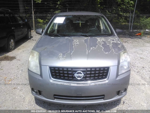 3N1AB61E08L629819 - 2008 NISSAN SENTRA 2.0/2.0S/2.0SL GRAY photo 6