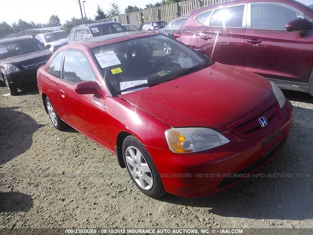 1HGEM21971L114095 - 2001 HONDA CIVIC SI/EX RED photo 1