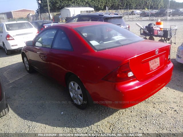 1HGEM21971L114095 - 2001 HONDA CIVIC SI/EX RED photo 3