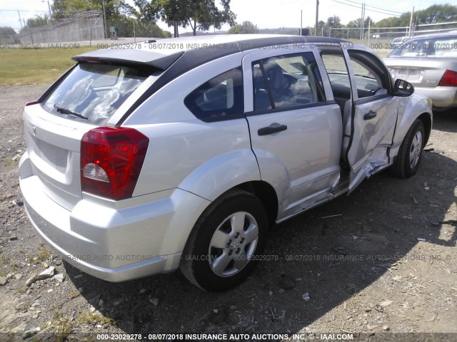 1B3HB28B37D280497 - 2007 DODGE CALIBER SILVER photo 4