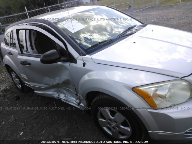 1B3HB28B37D280497 - 2007 DODGE CALIBER SILVER photo 6