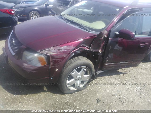 1FMDK06185GA02603 - 2005 FORD FREESTYLE LIMITED BURGUNDY photo 6