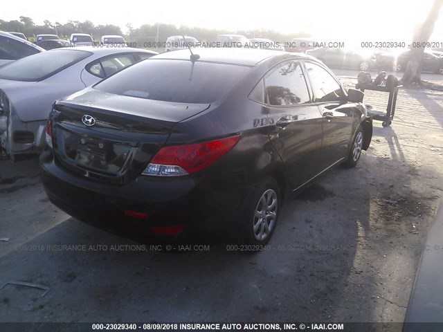 KMHCT4AEXDU397569 - 2013 HYUNDAI ACCENT GLS/GS BLACK photo 4