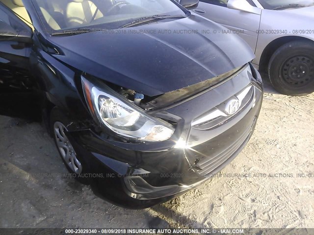 KMHCT4AEXDU397569 - 2013 HYUNDAI ACCENT GLS/GS BLACK photo 6