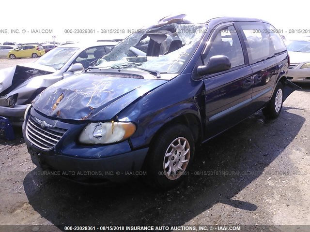 1C4GJ15B82B628259 - 2002 CHRYSLER VOYAGER EC BLUE photo 2