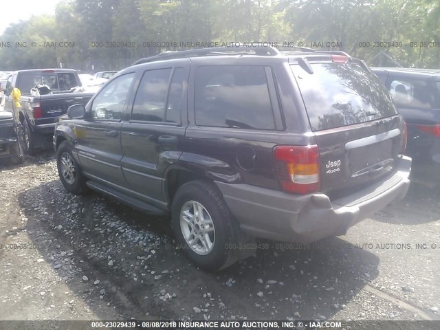 1J4GW48S34C274852 - 2004 JEEP GRAND CHEROKEE LAREDO/COLUMBIA/FREEDOM იასამნისფერი ფოტო 3