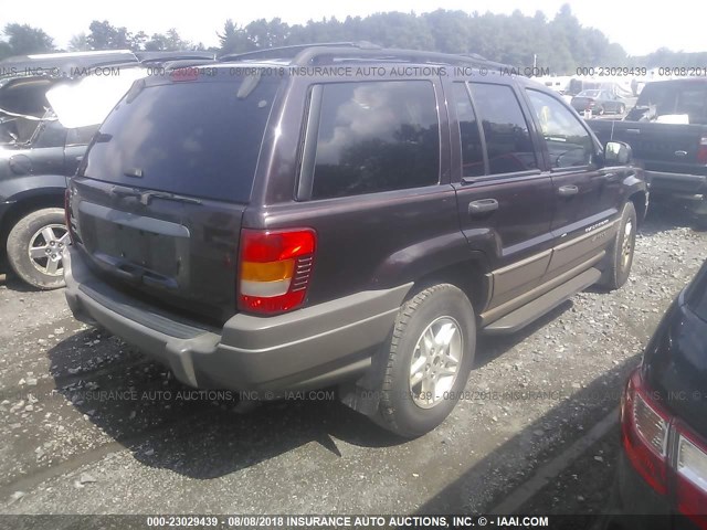 1J4GW48S34C274852 - 2004 JEEP GRAND CHEROKEE LAREDO/COLUMBIA/FREEDOM იასამნისფერი ფოტო 4