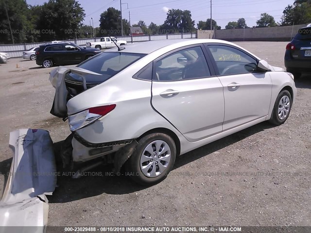 KMHCT4AE2GU141009 - 2016 HYUNDAI ACCENT CREAM photo 4