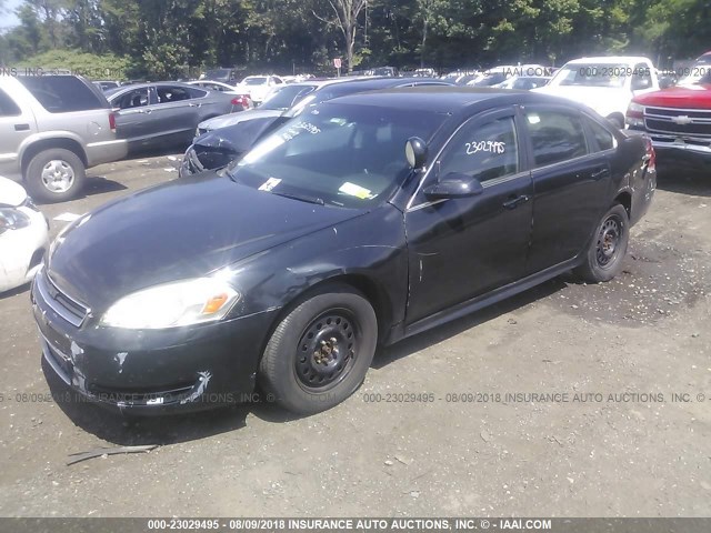 2G1WD5EM7A1163654 - 2010 CHEVROLET IMPALA POLICE BLACK photo 2