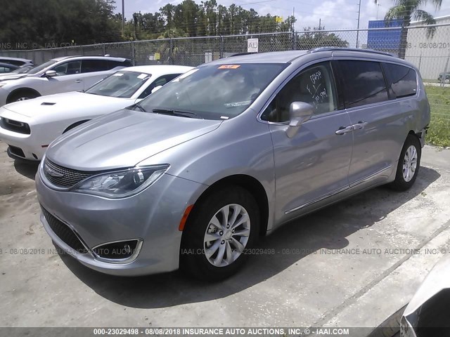 2C4RC1EG9JR247793 - 2018 CHRYSLER PACIFICA TOURING L PLUS SILVER photo 2