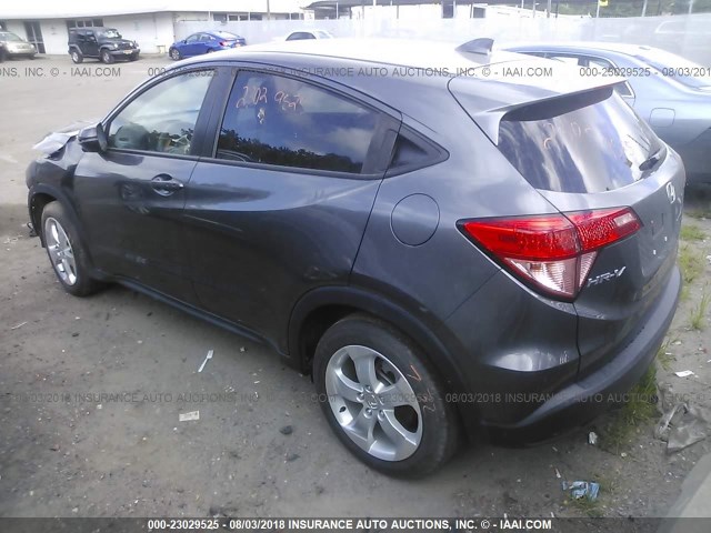 3CZRU6H51GM715532 - 2016 HONDA HR-V EX GRAY photo 3