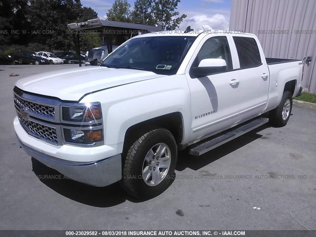 3GCUKREH1FG324898 - 2015 CHEVROLET SILVERADO K1500 LT WHITE photo 2