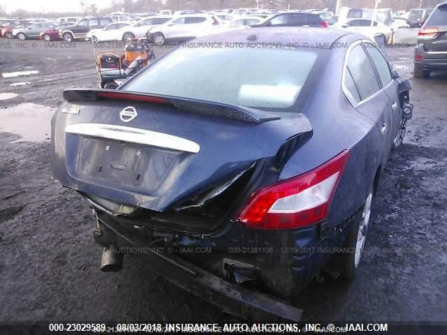 1N4AA5AP4AC801157 - 2010 NISSAN MAXIMA S/SV BLUE photo 4