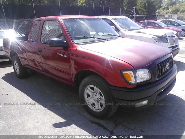 5TEVL52NX1Z802642 - 2001 TOYOTA TACOMA XTRACAB RED photo 1