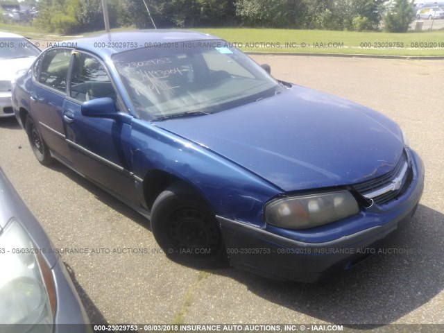 2G1WF52E659150960 - 2005 CHEVROLET IMPALA BLUE photo 1